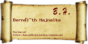 Bernáth Hajnalka névjegykártya